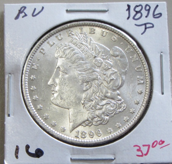 $1 1896 BRILLIANT UNCIRCULATED MORGAN FULL OF LUSTER