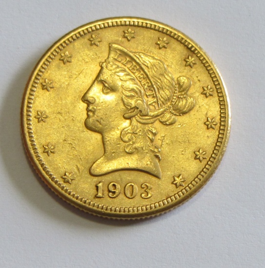 GOLD $10 EAGLE 1903-S HIGH GRADE