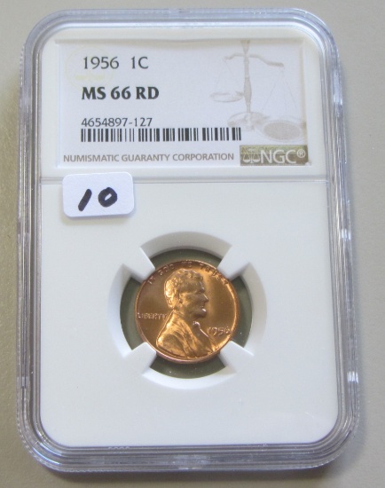 1956 WHEAT CENT NGC MS 66 RED