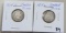 Lot of 2 - 1876 Seated Liberty & 1914-D Barber Dime