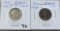 Lot of 2 - 1913 Type 1 & 1913 Type ll Buffalo Nickel - Better Dates