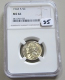 1943-S SILVER NICKEL NGC MS 66