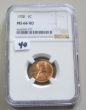 1958 WHEAT CENT NGC MS 66