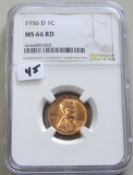 1956-D WHEAT CENT NGC MS 66 RED