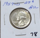 1957-D Washington Silver Quarter BU