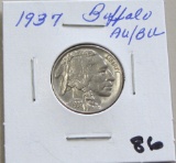 1937 Buffalo Nickel AU/BU