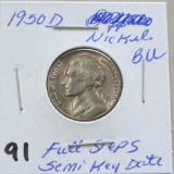 1950-D Jefferson Nickel BU FS - Key Date