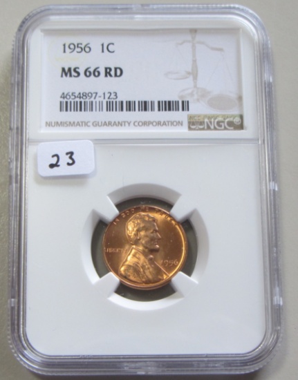 1956 RED WHEAT CENT NGC MS 66
