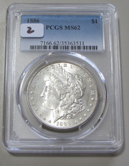 $1 1886 MORGAN PCGS MS 62