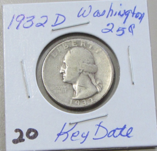 1932-D Washington Quarter - Key Date