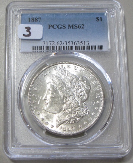 $1 1887 MORGAN PCGS MS 62