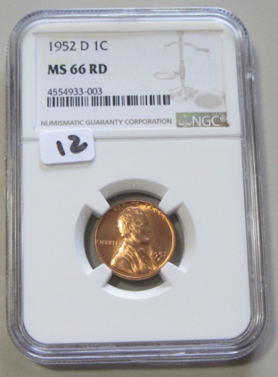 1952-D WHEAT CENT NGC MS 66 RED