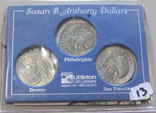 SUSAN B. ANTHONY DOLLAR SET PDS