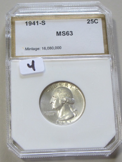 1941-S UNCIRCULATED SILVER QUARTER