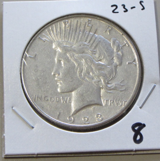 1923-S PEACE SILVER $1