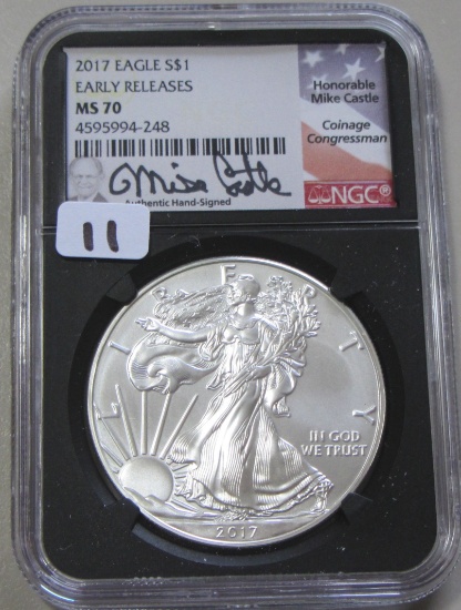 2017 EARLY RELEASE AUTOGRAPH NGC MS 70 PERFECT