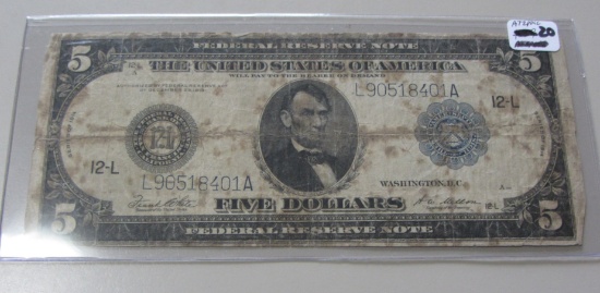 $5 1914 FEDERAL RESERVE NOTE