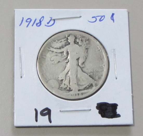 1918-D WALKING LIBERTY HALF