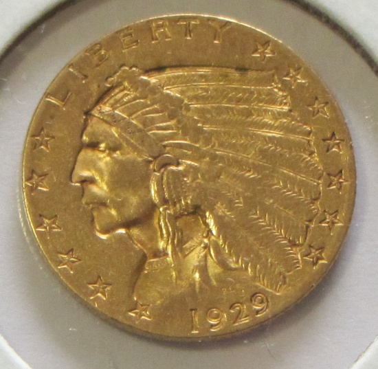 $2.5 GOLD QUARTER INDIAN 1929 ALWAYS A POPULAR COIN