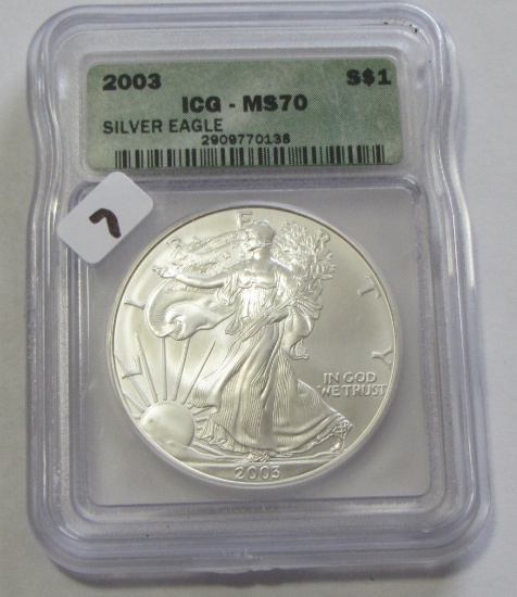 2003 ICG MS 70 SILVER EAGLE