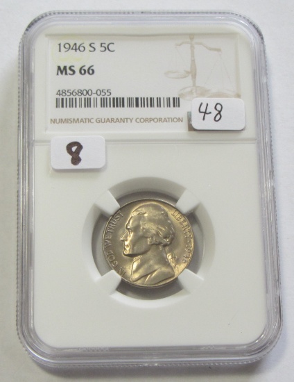 1946-S JEFFERSON NICKEL NGC MS 66