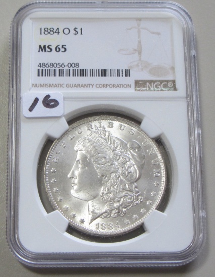 $1 1884-O MORGAN NGC MS 65 GEM