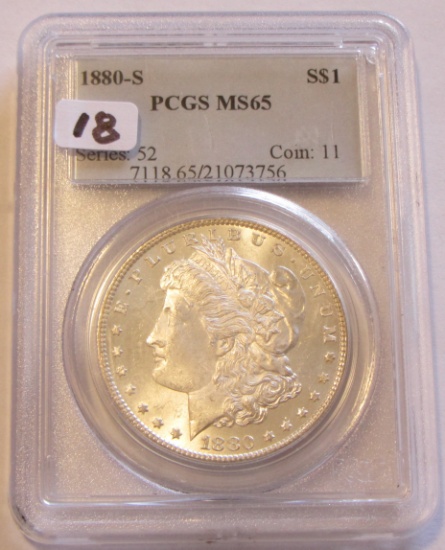 $1 1880-S MORGAN PCGS MS 65