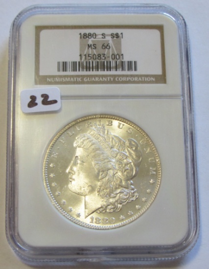 $1 1880-S MORGAN NGC MS 66