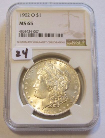$1 1902-O MORGAN PCGS MS 65