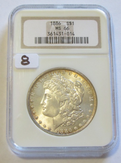 $1 1886 GEM MORGAN NGC MS 66