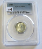 1943 STEEL WHEAT PCGS 65 GEM