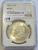 $1 1884-O MORGAN NGC MS 65