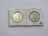 Lot of 2 - 1964 Kennedy Silver Half Dollar