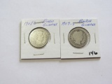 Lot of 2 - 1907S & 1908D Barber Quarter