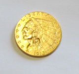 HIGH GRADE GOLD  $2.5 QUARTER INDIAN 1913