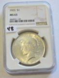 $1 1923 PEACE NGC MS 63