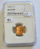1950-D WHEAT CENT NGC MS 66