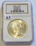 $1 1923 PEACE NGC 63