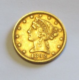 $5 1892 GOLD HALF EAGLE