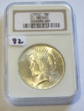 $1 1922 PEACE NGC 64