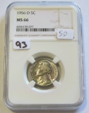 1956-D NICKEL SHARP NGC 66