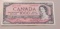 HIGH DENOMINATION $1,000 BILL BANK OF CANADA 1954 SERIES TAPE OVER TEAR