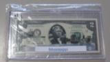 $2 MISSISSIPPI 2003 FEDERAL RESERVE NOTE THICK CASE