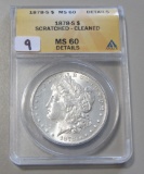$1 1878-S MORGAN ANACS MS 60
