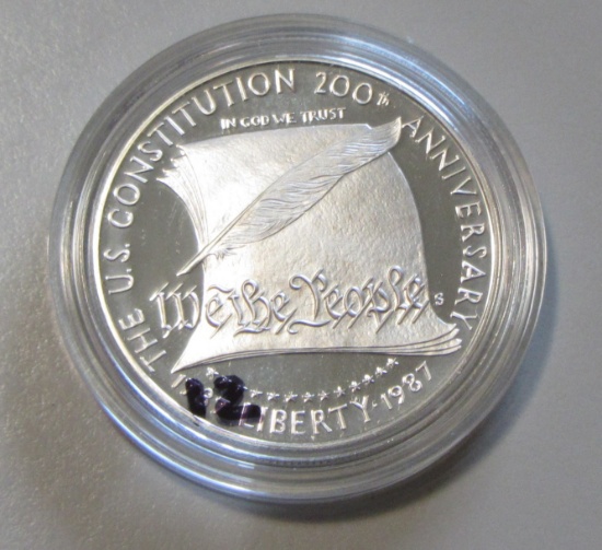 1987 $1 CONSTITUTION SILVER COMMEMORATIVE