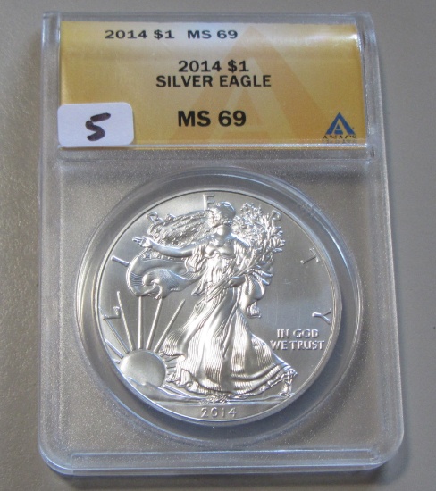 2014 SILVER EAGLE ANACS 69