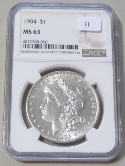 $1 1904 MORGAN NGC MS 63