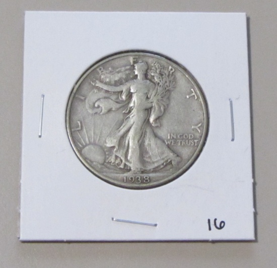 KEY DATE 1938-D WALKING LIBERTY HALF