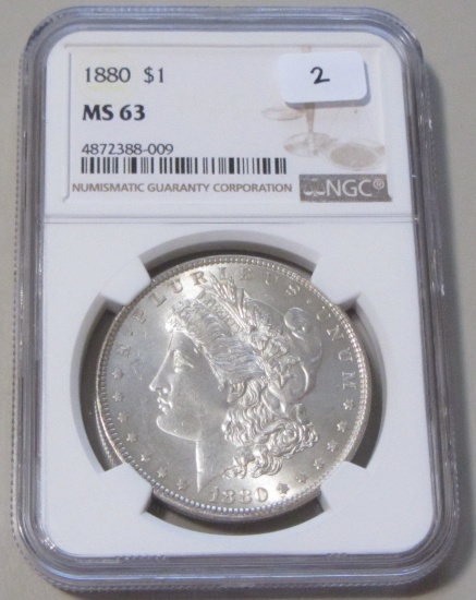 $1 1880 MORGAN NGC MS 63