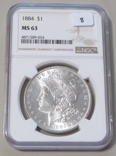 $1 1884 MORGAN NGC MS 63